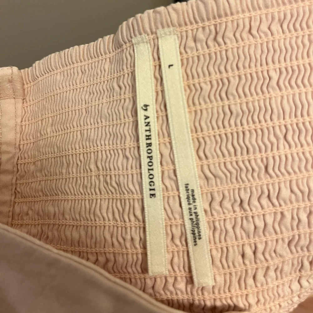 NWT Anthropologie Strapless Light Pink Rose Dress - Picture 7 of 7